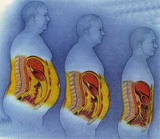 рисунок худеющего мужчины с большим животом