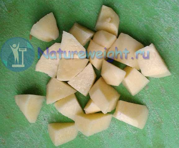 куски картофеля