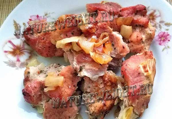 шашлык на луковой подушке
