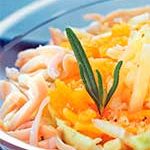 тыквенный салат с кальмарами
