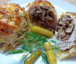 Как приготовить стожки в духовке с тертым сыром, картофелем и грибами