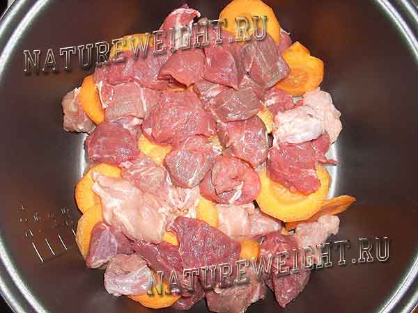 говядина с морковкой