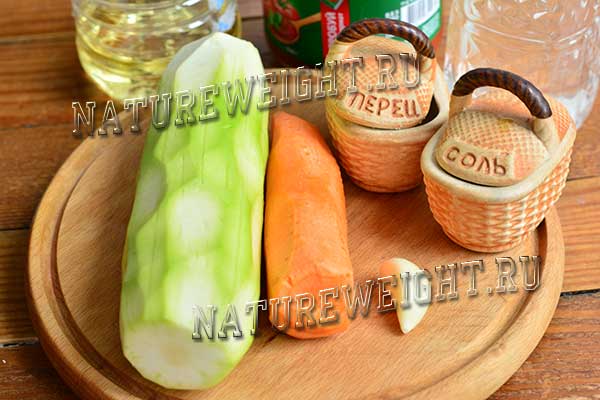 продукты, необходимые для приготовления блюда